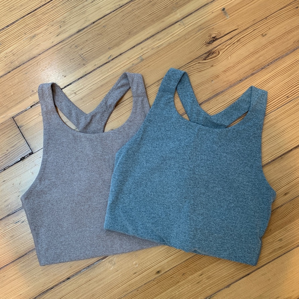 Two Girlfriend Collective Halter Sports Bras